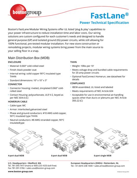 boston retail main distribution box|Datasheet FastLane specifications Power .